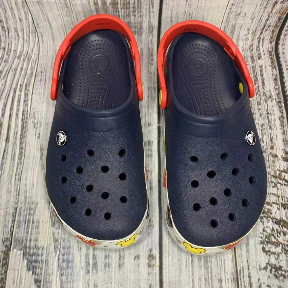 CROCS Navy Red Yellow Mickey Accent Clog